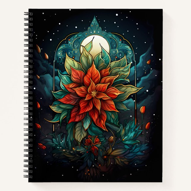 Cuaderno Poinsettia Art Déco (Anverso)