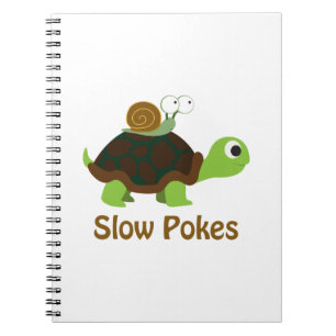 Cuaderno Pokes lentos - Tortuga y caracol