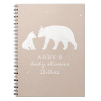 Polar Bear Nieve Chica Mama Baby Shower Guest Book