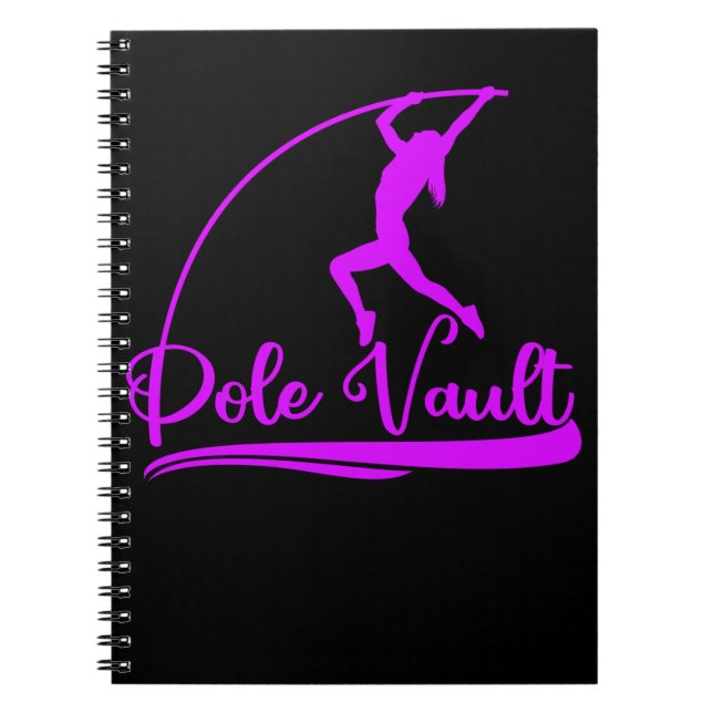 Cuaderno Pole Vaulting Chica Pole Vault Atlete (Frente)