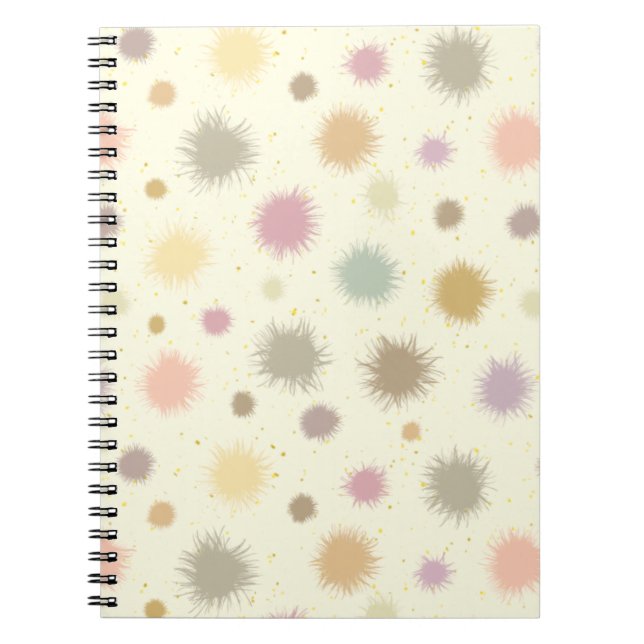 Cuaderno Polen de Fiesta Pastel - patrón continuo.    (Frente)