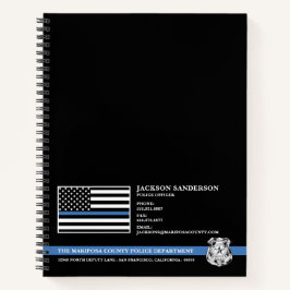 Cuaderno Police Officer Department Law Enforcement Logo