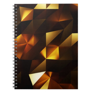 Cuaderno Polígono dorado: representación abstracta 3D