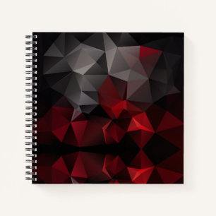 Cuaderno Polígono , negro y rojo