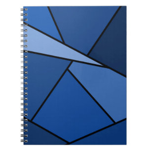 Cuaderno Polígonos azules abstractos