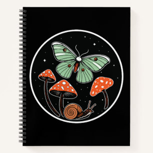 Cuaderno Polilla Mística con Hongos y Caracol