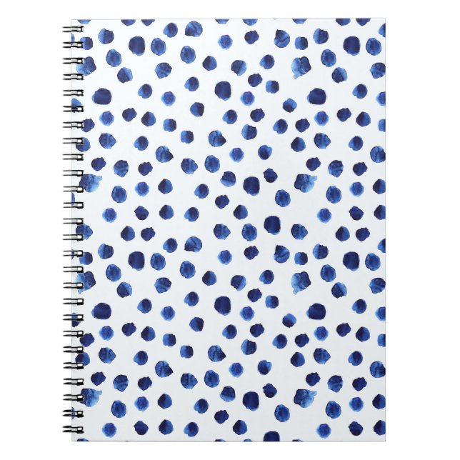 Cuaderno Polka Azul: Punto acuarela sin inconvenientes. (Frente)
