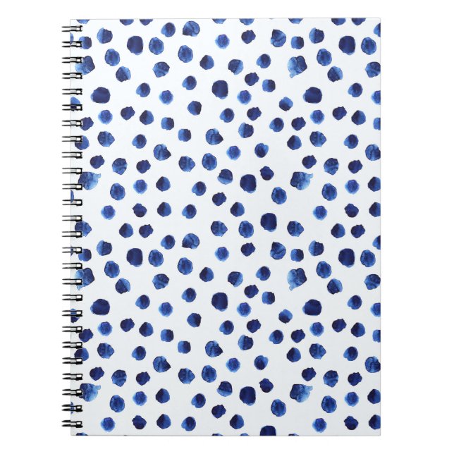 Cuaderno Polka Azul: Punto acuarela sin inconvenientes. (Frente)