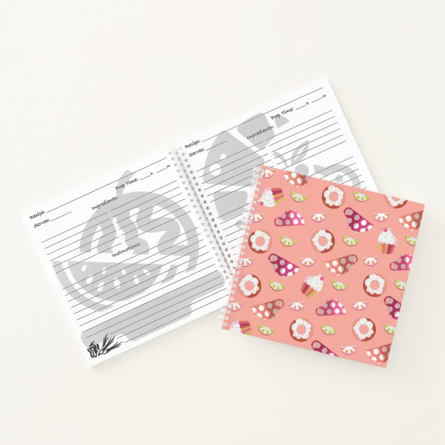 Cuaderno Polka Dot Cups Receta Donuts Lemons (Interior)