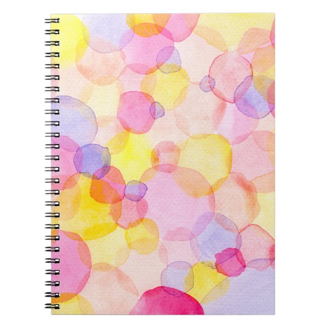 Cuaderno Polka Dot Splash: Colorida acuarela (Frente)