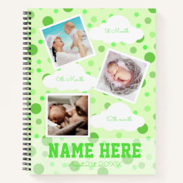 Cuaderno Polka Dots 1º cumpleaños Baby Milestone Guest Book