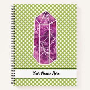 Cuaderno Polka Verde Dot Red Wine Diamond Personalizado