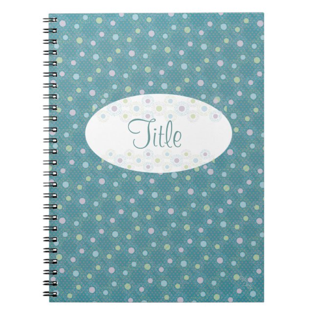 Cuaderno Polkadots (pasteles/verde azulados) (Frente)