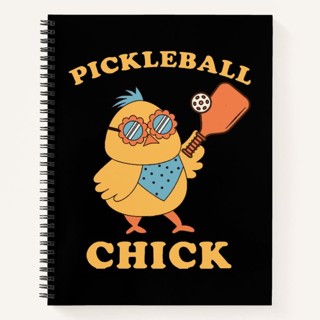 Cuaderno Pollita de Pickleball - retro (Anverso)