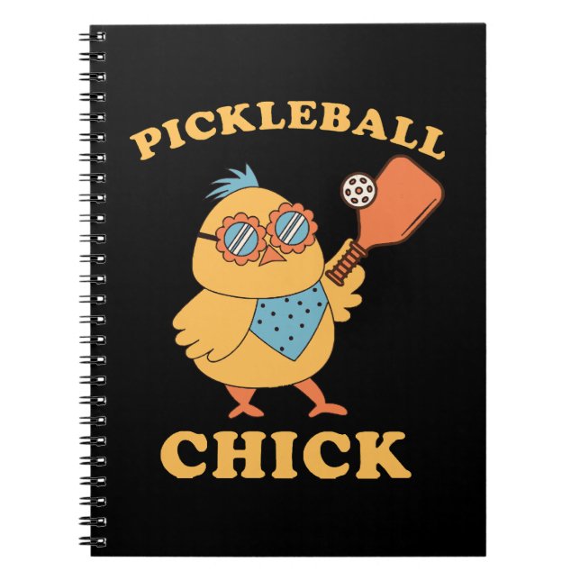 Cuaderno Pollita de Pickleball - retro (Frente)