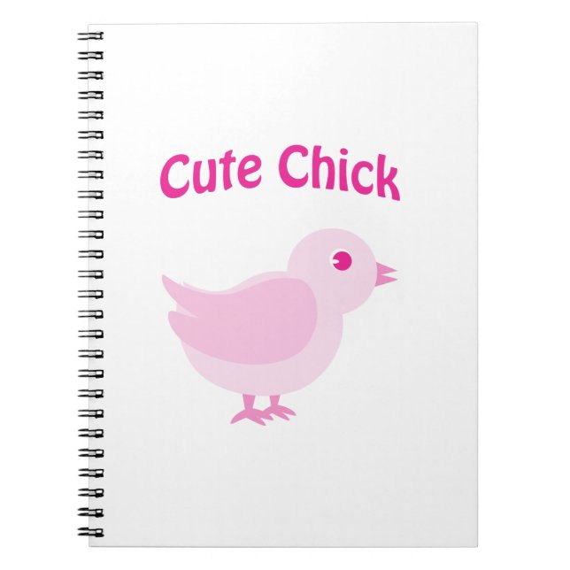 Cuaderno Pollito adorable - Rosa (Frente)