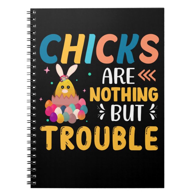 Cuaderno Pollitos Divertidos De Pascua No Son Más Que Probl (Frente)