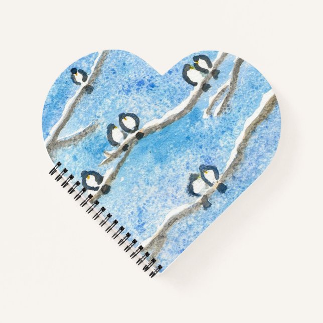 Cuaderno Pollitos en ramas de árboles en el Notebo de la ni (Anverso)