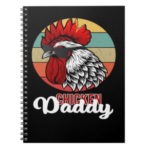 Cuaderno Pollo de pollo Hombres Pollo Vintage Papi Retro La