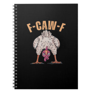 Cuaderno Pollo Divertido Clásico Estilo Retro Genial F Caw