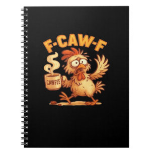 Cuaderno Pollo Divertido Clásico Gráfico Retro F-Caw-F