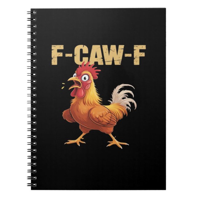 Cuaderno Pollo F-Caw-F Clásico Divertido Retro (Frente)