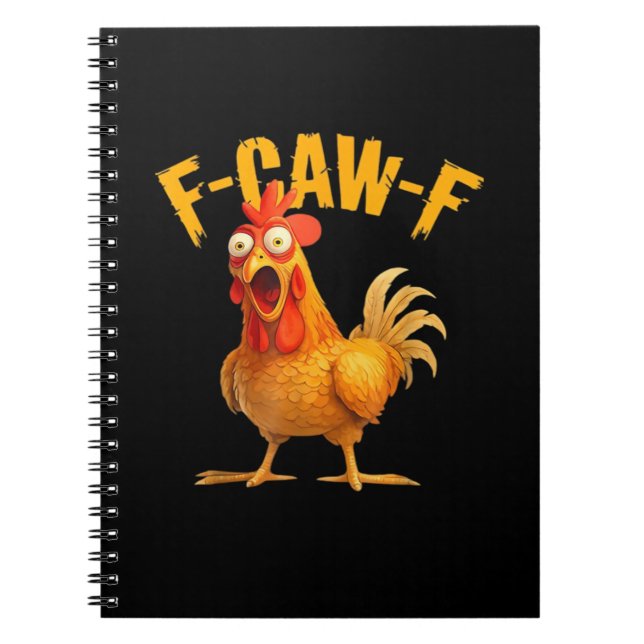 Cuaderno Pollo F-Caw-F Clásico Estilo Retro (Frente)