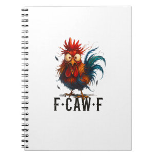 Cuaderno Pollo Gallo Divertido Meme F-Caw-F