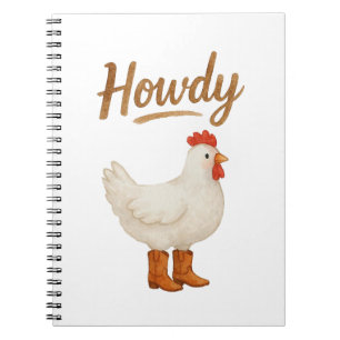 Cuaderno Pollo Howdy en Botas de Vaquero