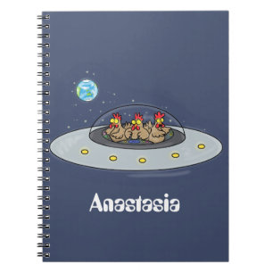 Cuaderno Pollos divertidos en el ilustracion del personaliz