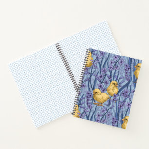 Cuaderno Pollos e jacintos sobre el azul celeste