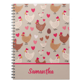Cuaderno Pollos y corazones