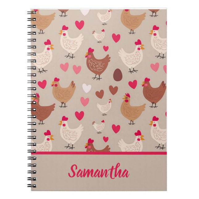 Cuaderno Pollos y corazones (Frente)