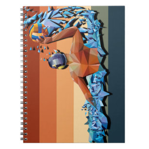 Cuaderno Polo Acuático Vintage Retro Deporte Divertido Polo