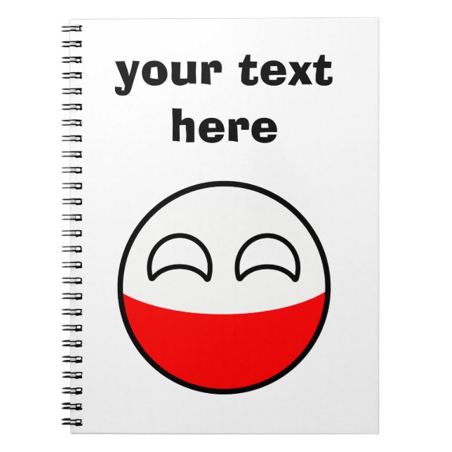 Cuaderno Polonia Geeky que tiende divertida Countryball (Frente)