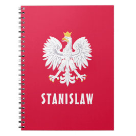 Cuaderno Polonia Nombre personalizado Polska Red Eagle Blan