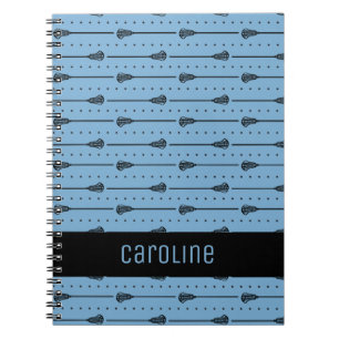 Cuaderno Polvo Blue Black Sticks y Patrón de líneas puntead