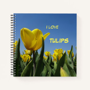 Cuaderno Polvo De Campo De Tulipanes Amarillos. Bloc de not