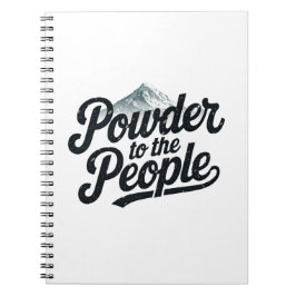 Cuaderno "Polvo para el pueblo" retro snowboard y esquí