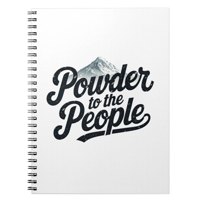 Cuaderno "Polvo para el pueblo" retro snowboard y esquí (Frente)