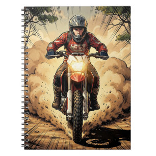 Cuaderno Polvo y Determinación Motocross a Toda Velocidad