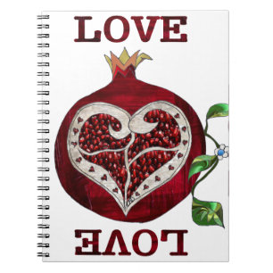 Cuaderno Pomegranate Heart LOVE Valentine