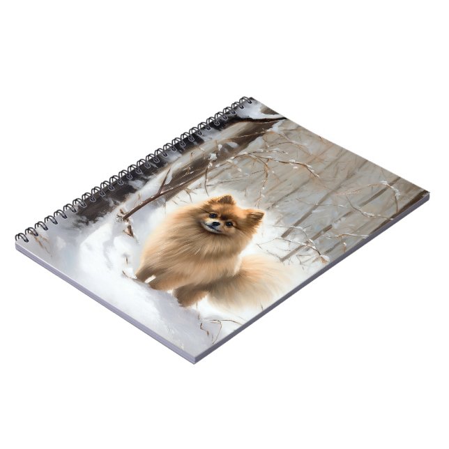 Cuaderno Pomerania Deja que nieve Navidad (Lado Izquierdo)