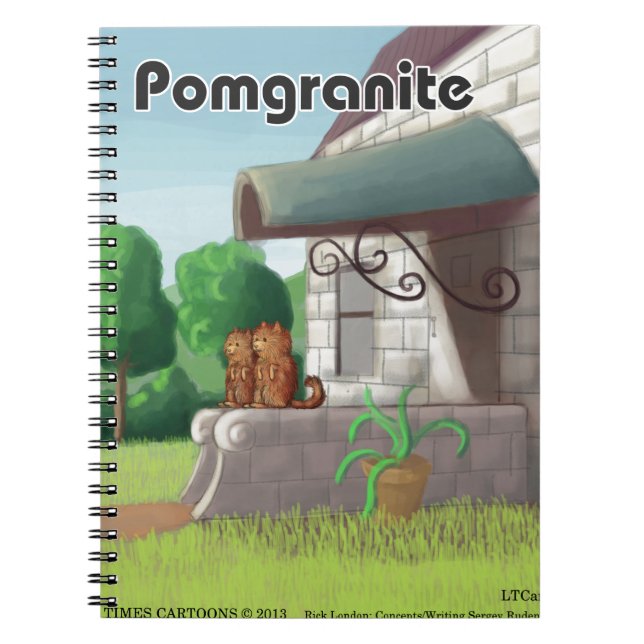 Cuaderno Pomerania en granito (Punagrán) Divertido (Frente)