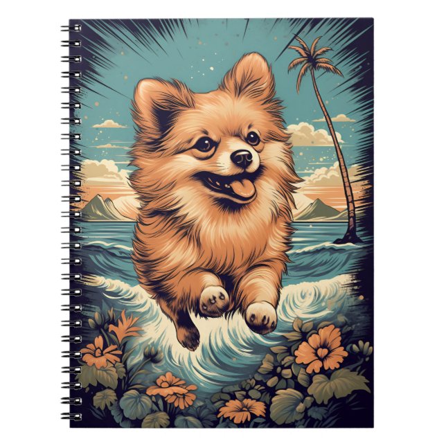 Cuaderno Pomerania en la playa (Frente)