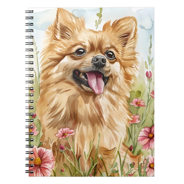 Cuaderno Pomeranian Journal – Dog Mom Notes (Frente)