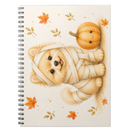 Cuaderno Pomeranian Momia Halloween