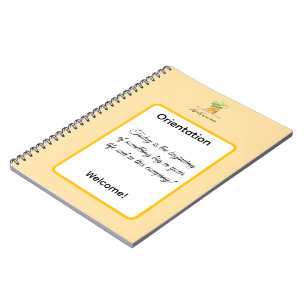 Cuaderno Ponga su logotipo aquí Orientación para nuevos emp