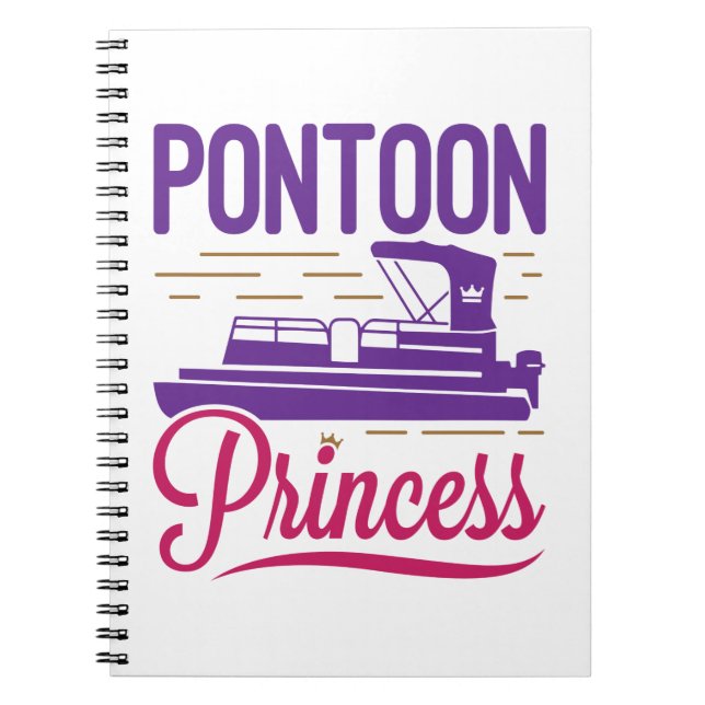 Cuaderno Pontoon Princess Pontooning Motor Booting (Frente)