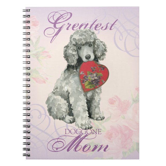 Cuaderno Poodle Heart Mom (Frente)